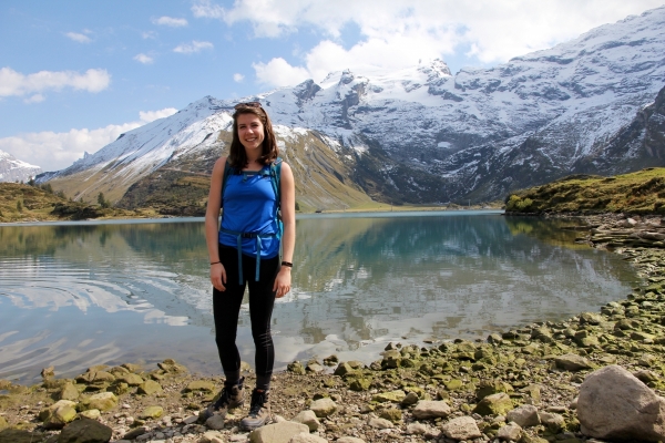 Camilla Shanley in the Swiss Alps