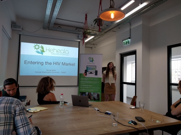 Presenter presenting entering the HIV market
