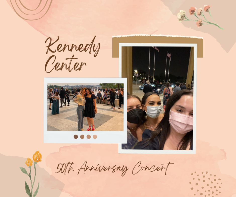 Students attending Kennedy Center