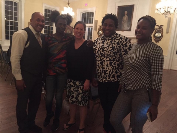 Group of people smiling