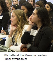 Michaila at the museum leaders panel symposium
