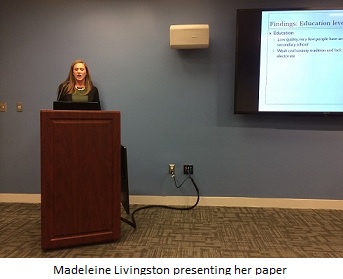 Madeleine Livingston presenting her paper