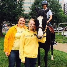 Hannah Stambaugh with police horse