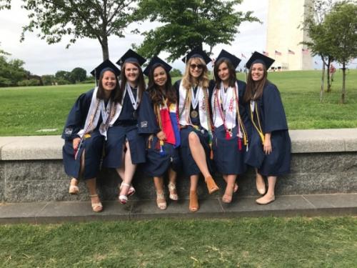Group of some of the 2013-2014 SHM WLPers at commencement 